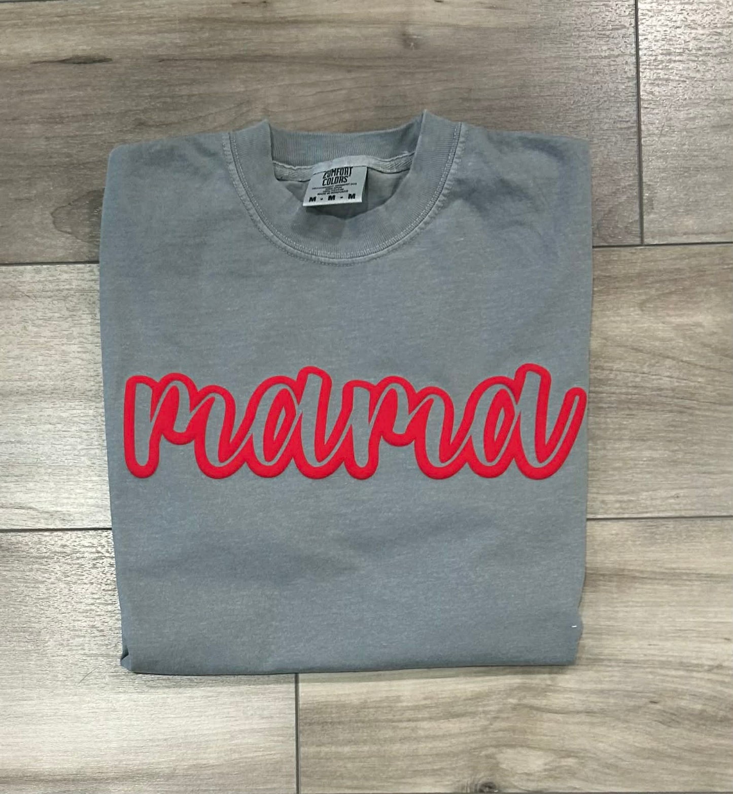 Mama Outline Puff Print Top