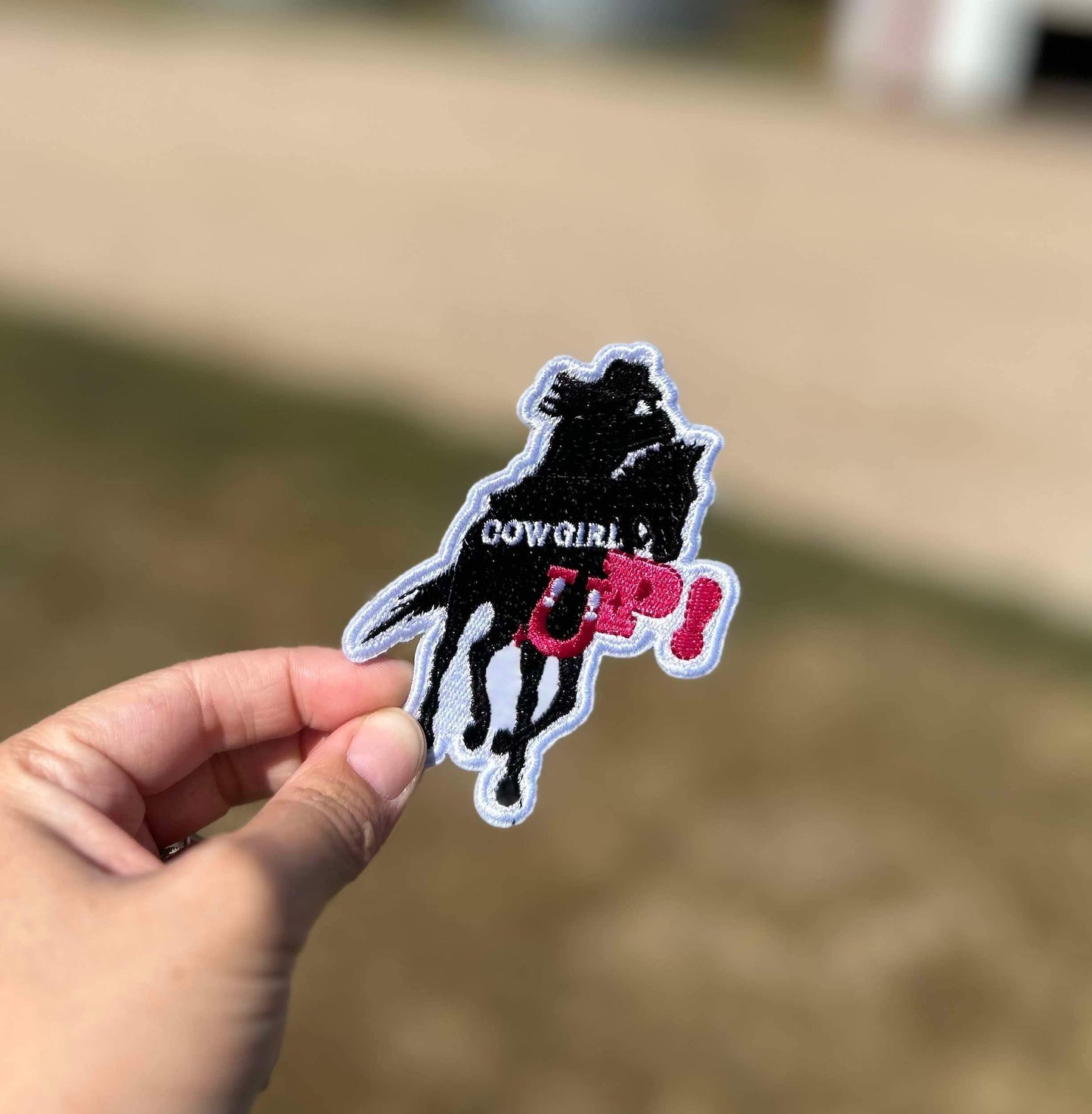 Cowgirl Up Hat Patch