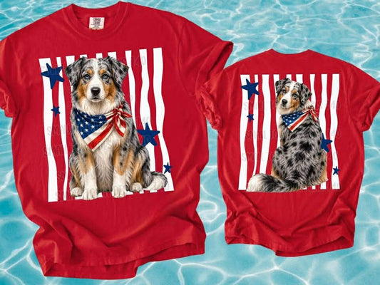 RWB Australian Shepherd Top
