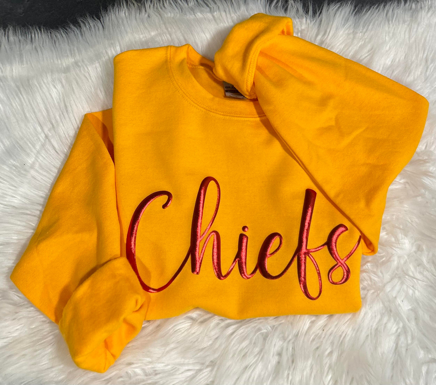 Chiefs Metallic Puff Print Top