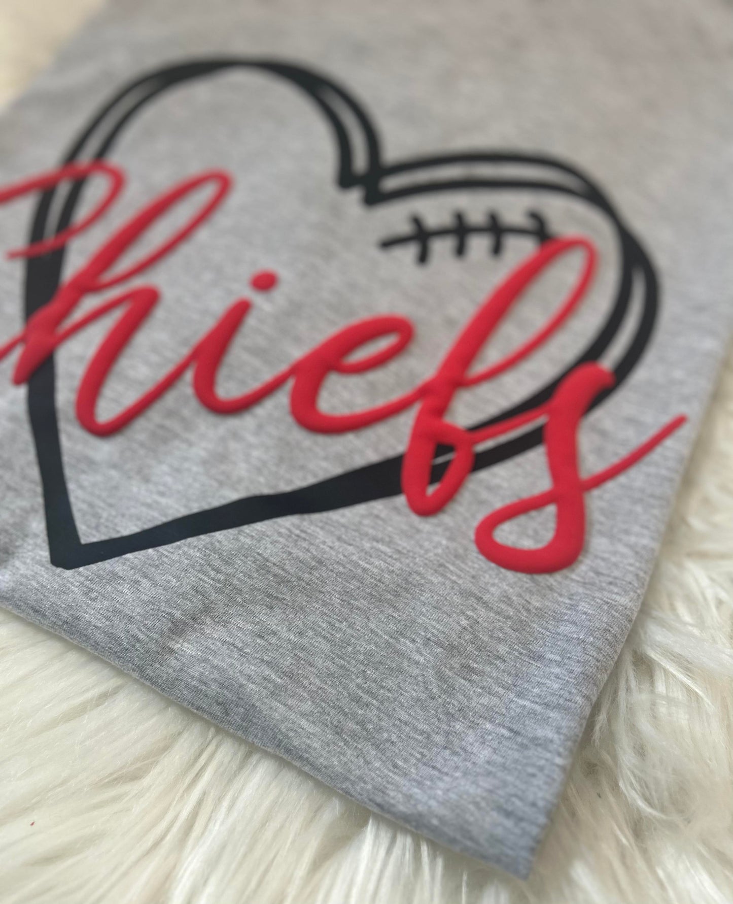 Chiefs Heart Puff Print Top