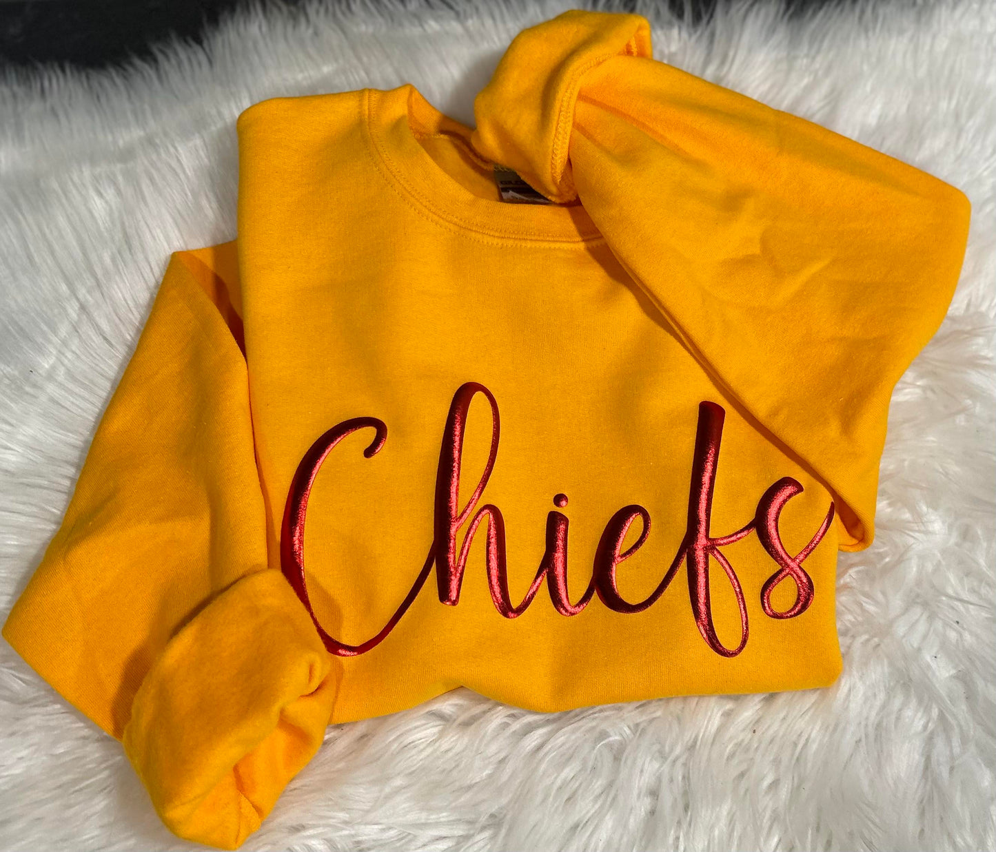 Chiefs Metallic Puff Print Top