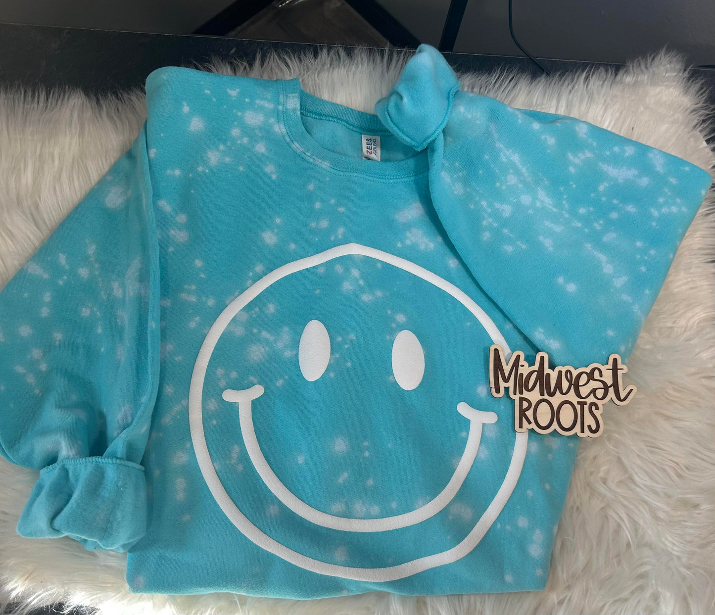 Happy Smile Puff Print Top