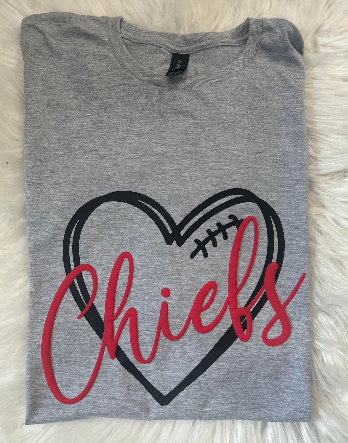 Kids Chiefs Heart Puff Print Top