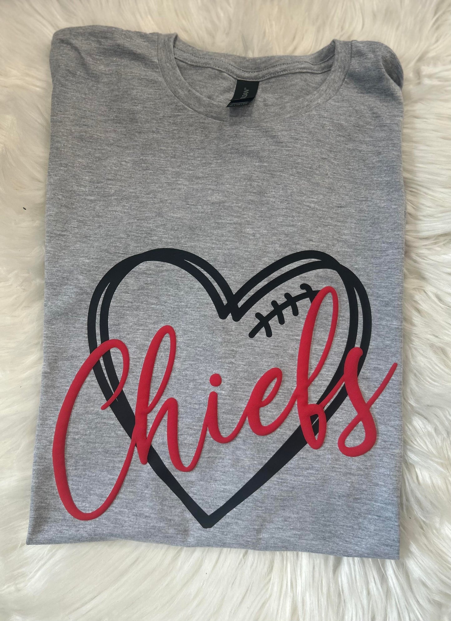 Kids Chiefs Heart Puff Print Top