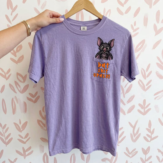 Bat Shit Crazy Pocket Peeker Top