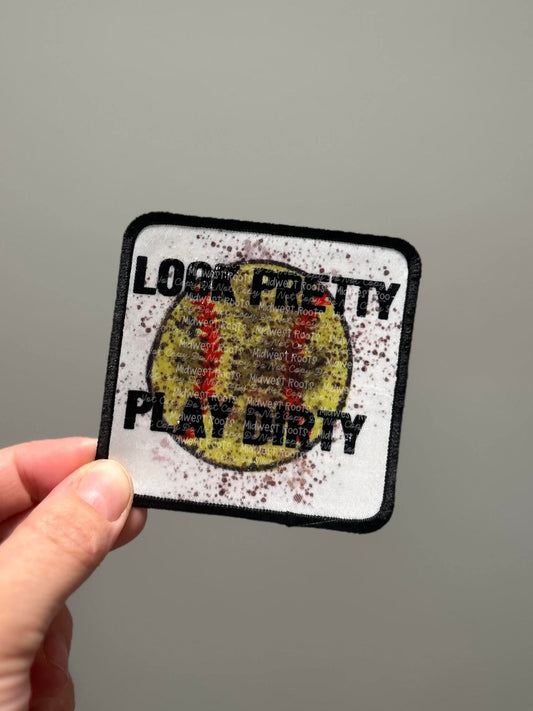 Look Pretty Play Dirty Hat Patch