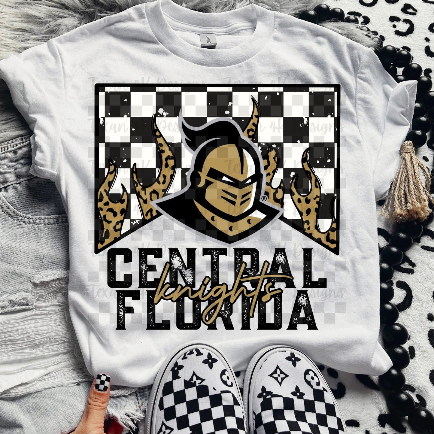 DTF Print - Leopard Flame - Top 32 College Teams