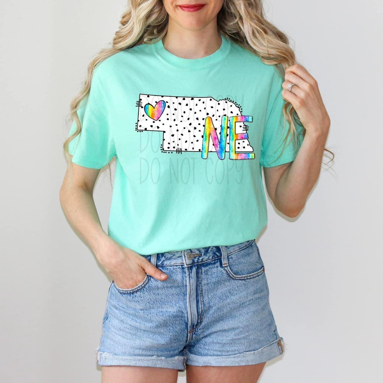 Dot & Rainbow State Tees Top