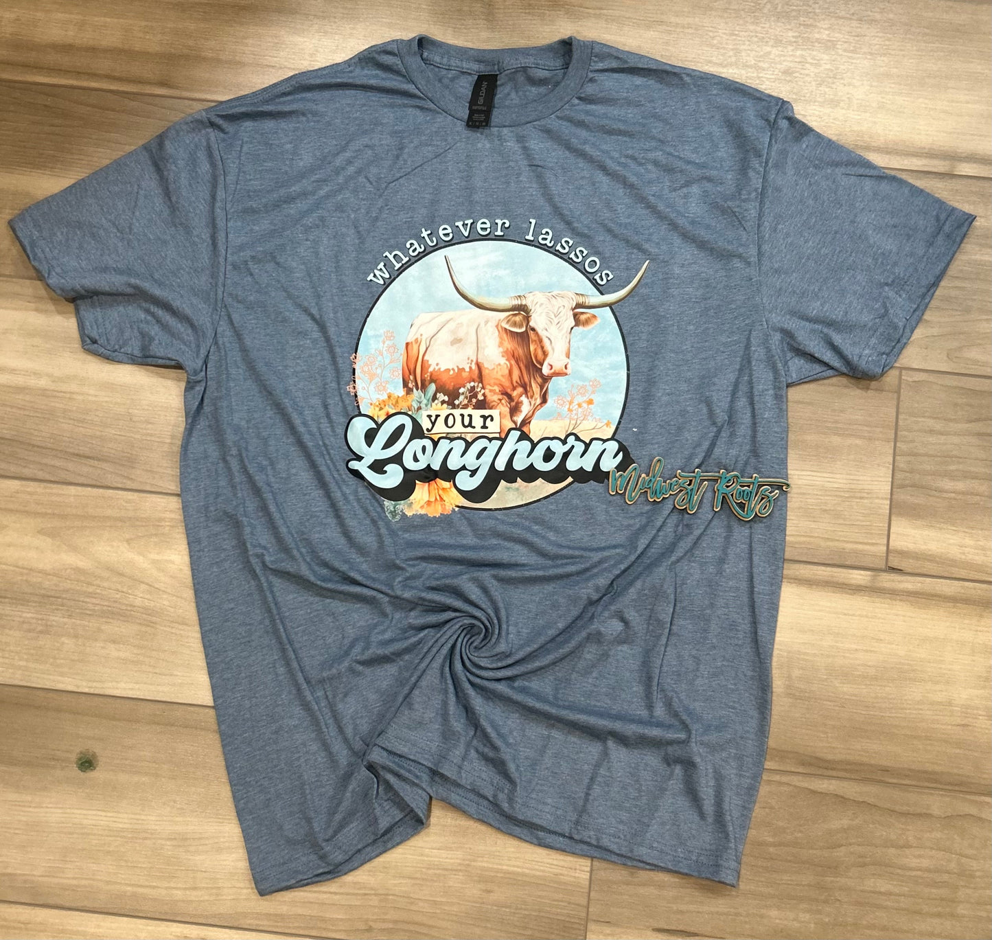 RTS Whatever Lassos Your Longhorn Top in Indigo