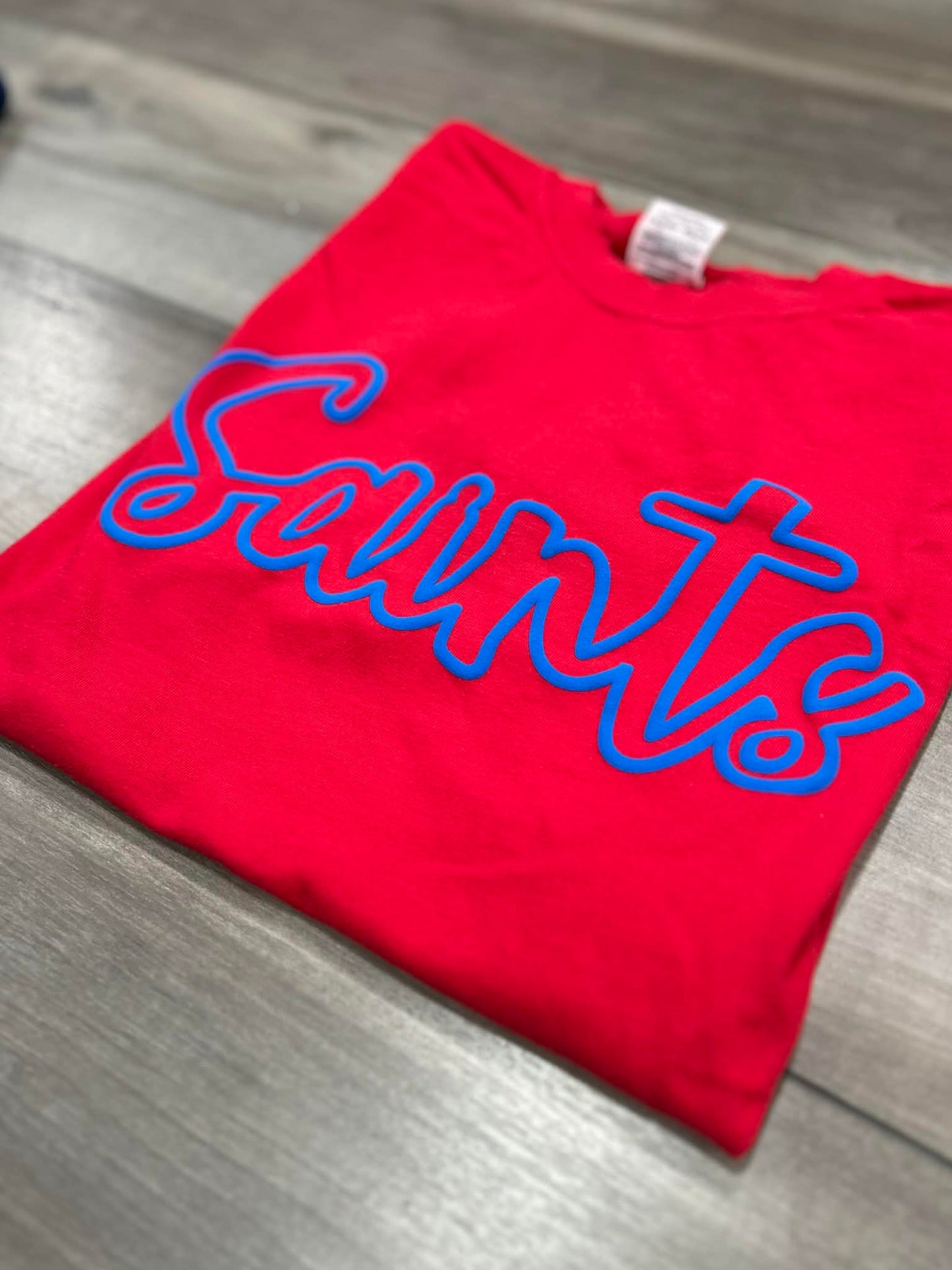 Custom Team Outline Puff Printed Top