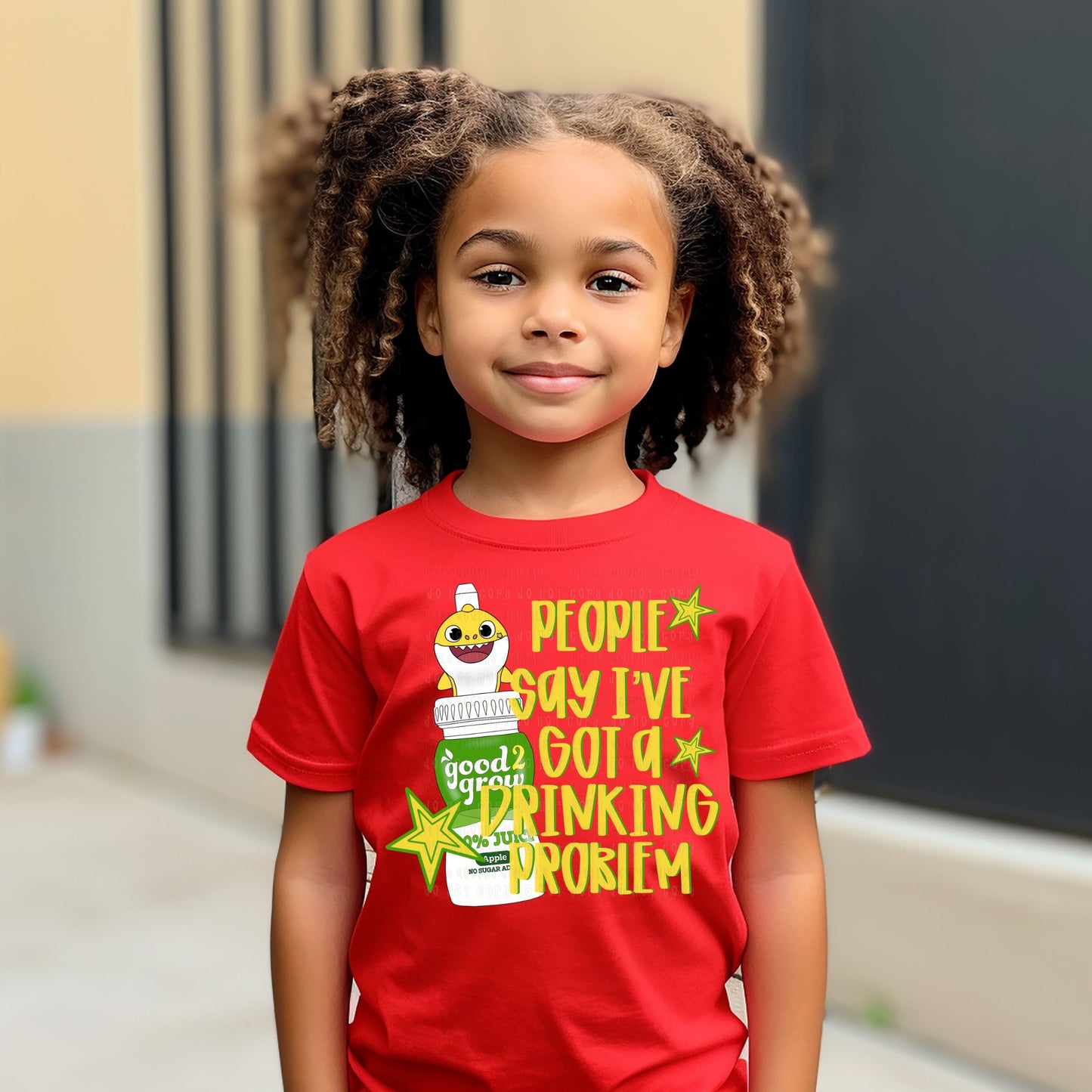 DTF Print - Drinkin Problem G2G Yellow Shark