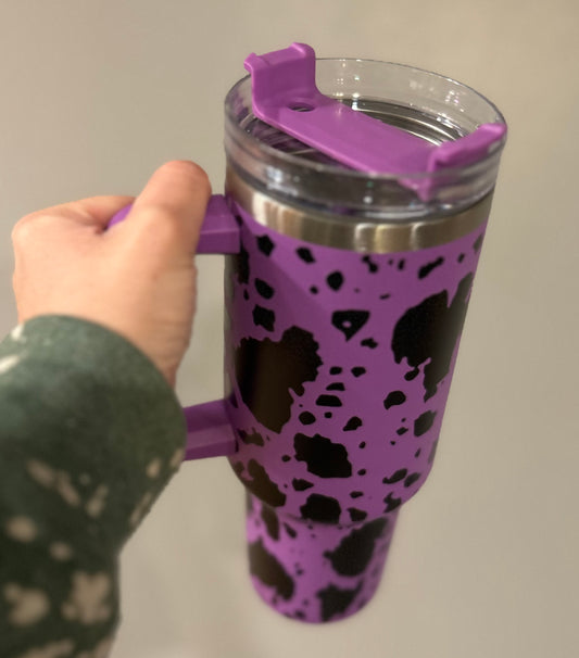 RTS Cow Print 40oz Tumbler