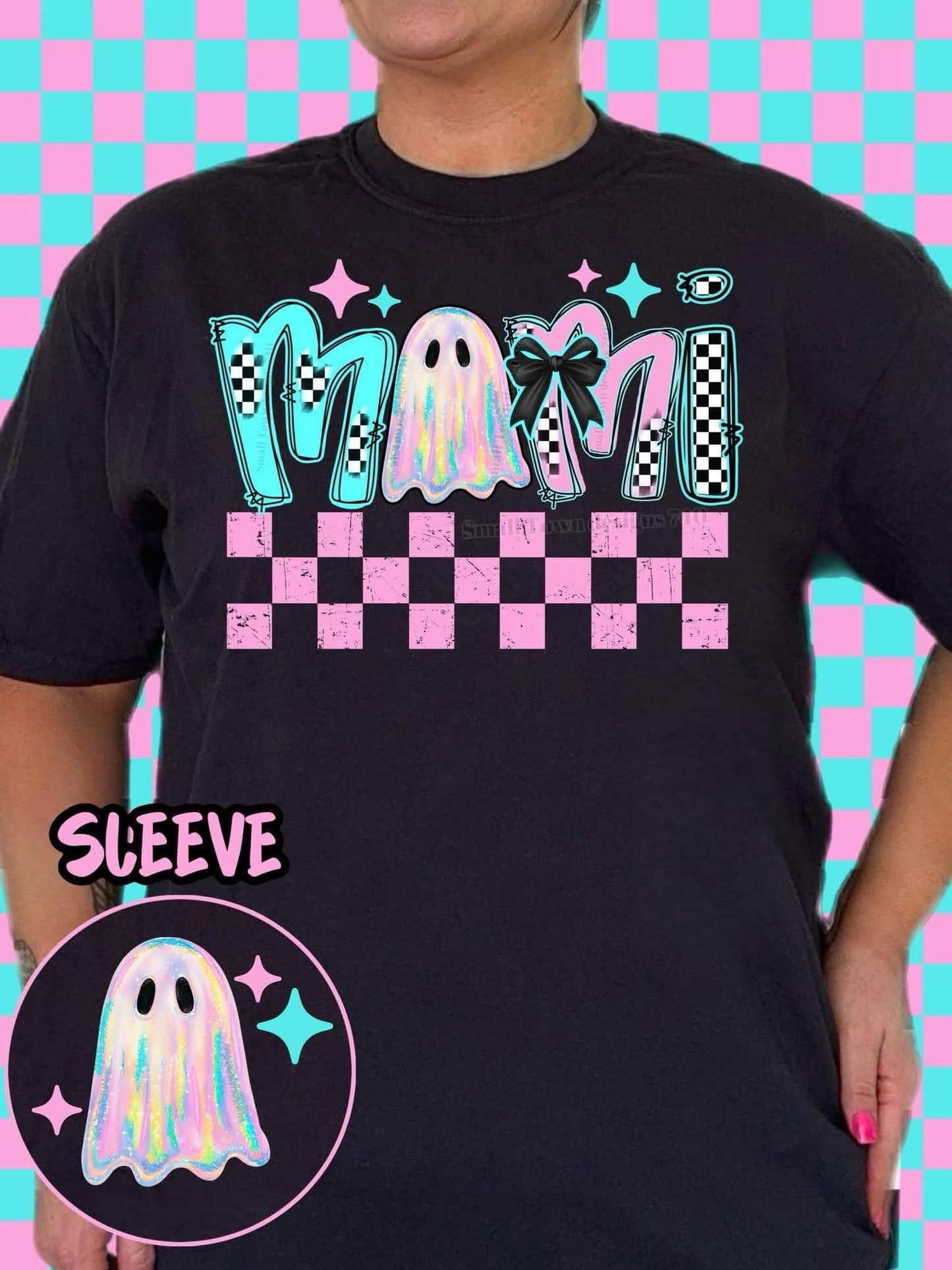 DTF Print Faux Holo Name Ghost
