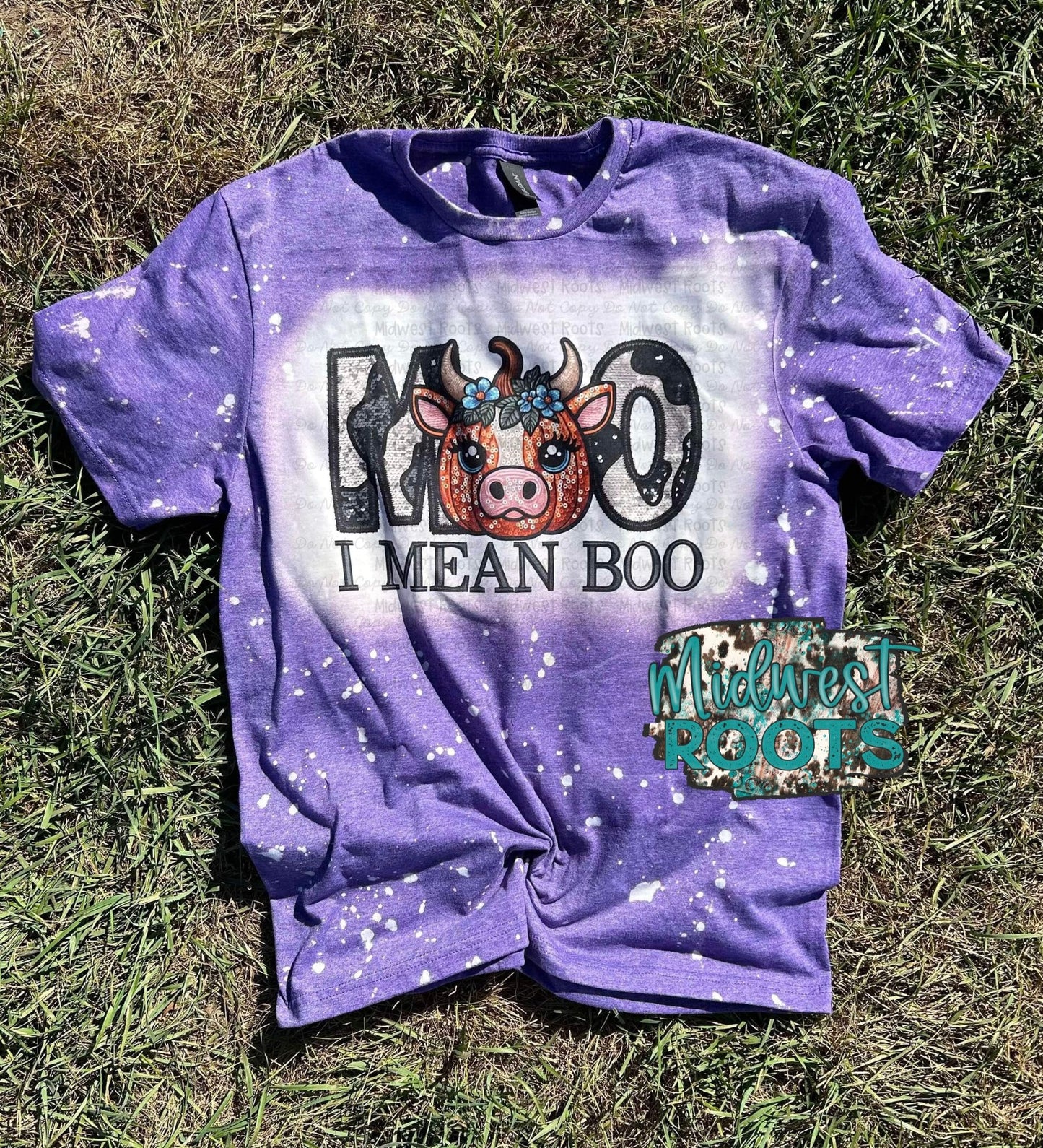 Moo I Mean Boo Bleached Top
