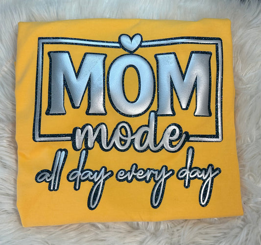 WS Completed Mom Mode Glitter with Silver Metallic Puff Top