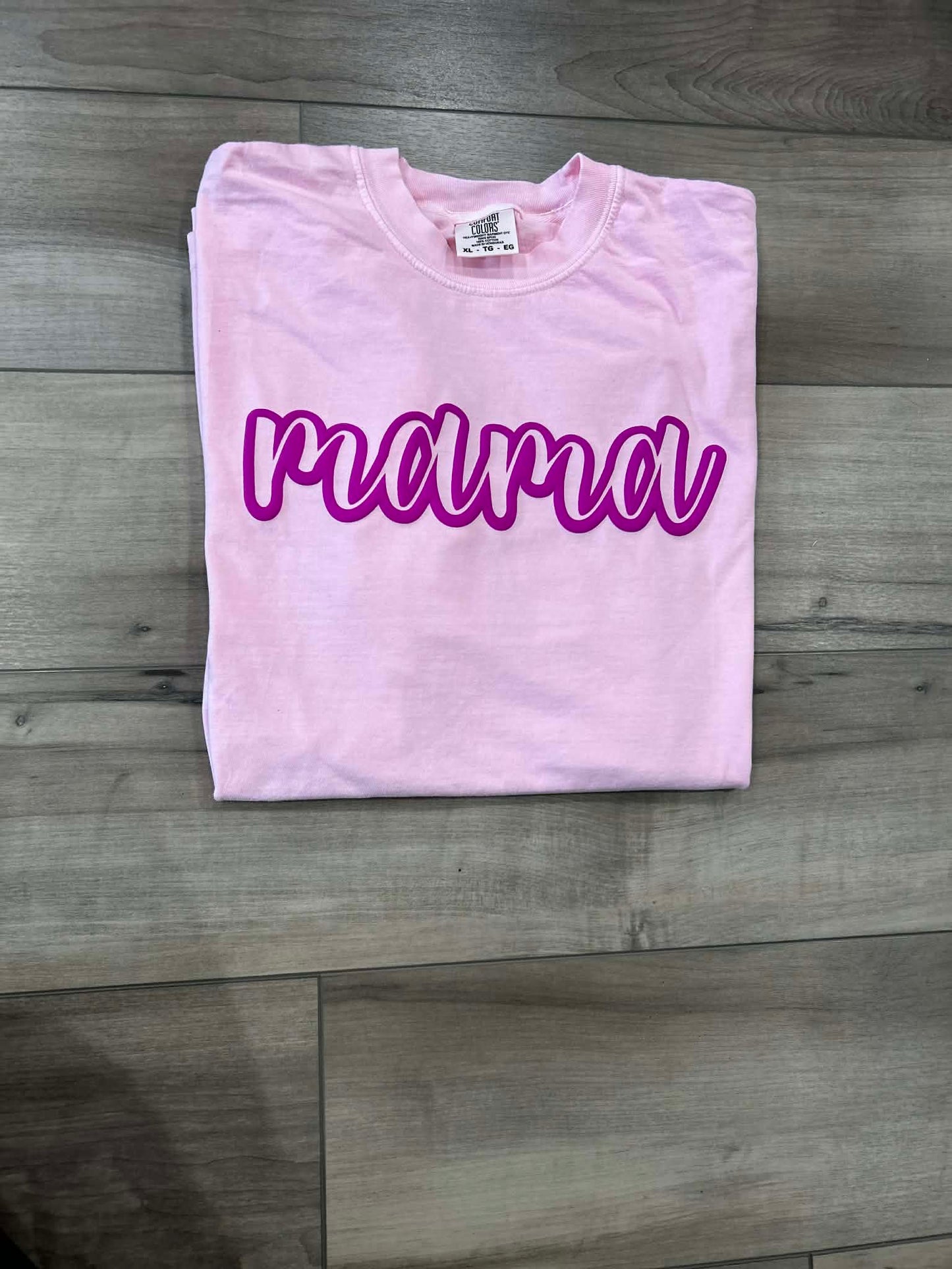 Mama Outline Puff Print Top