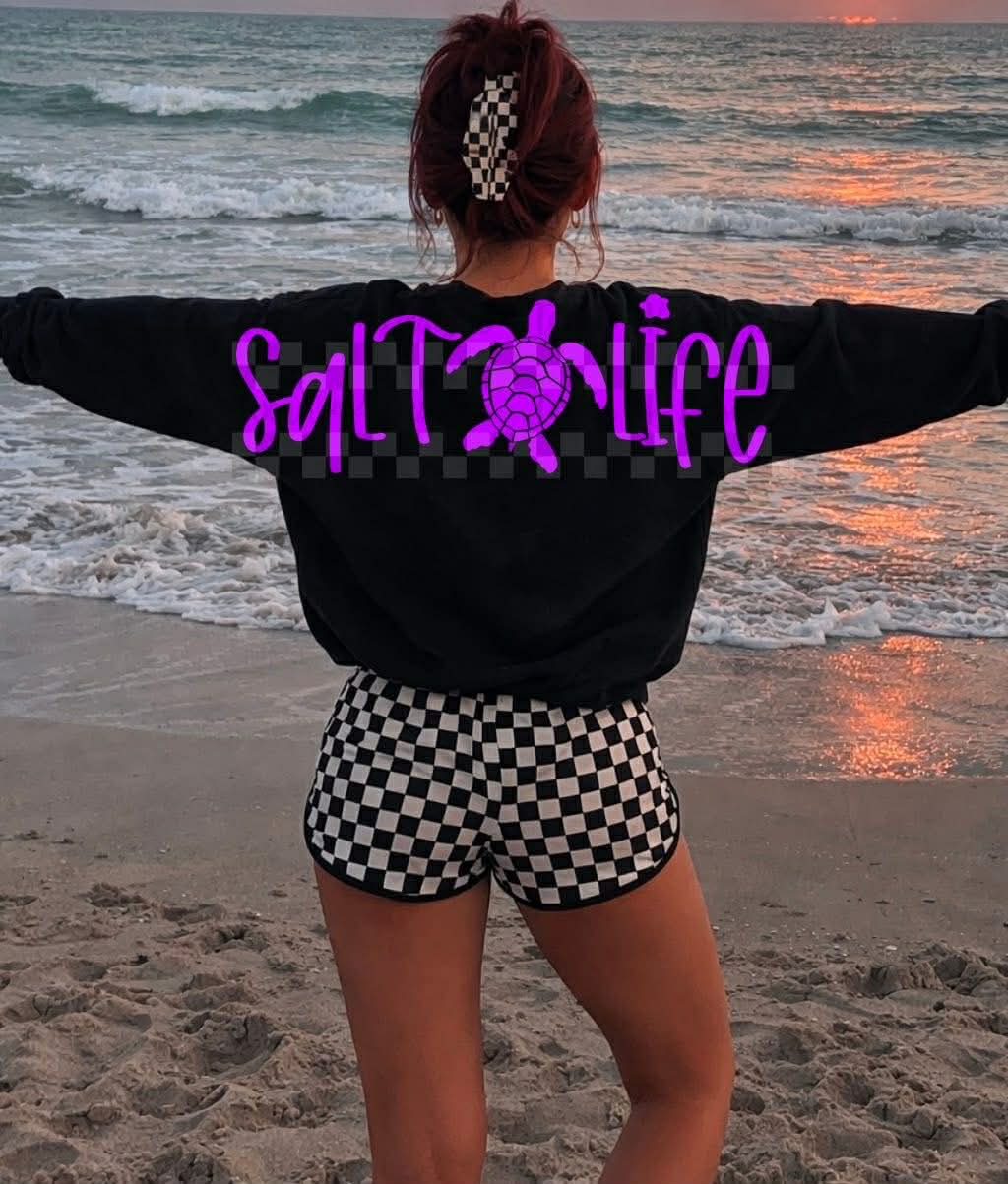 S_lt Life Turtle Oversized Arm Print Top