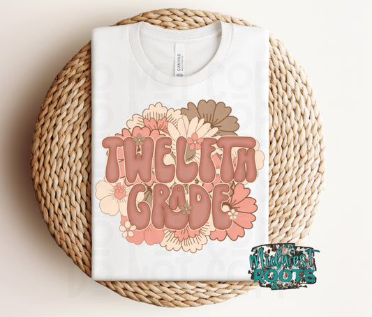 Kids Top Floral Twelfth Grade