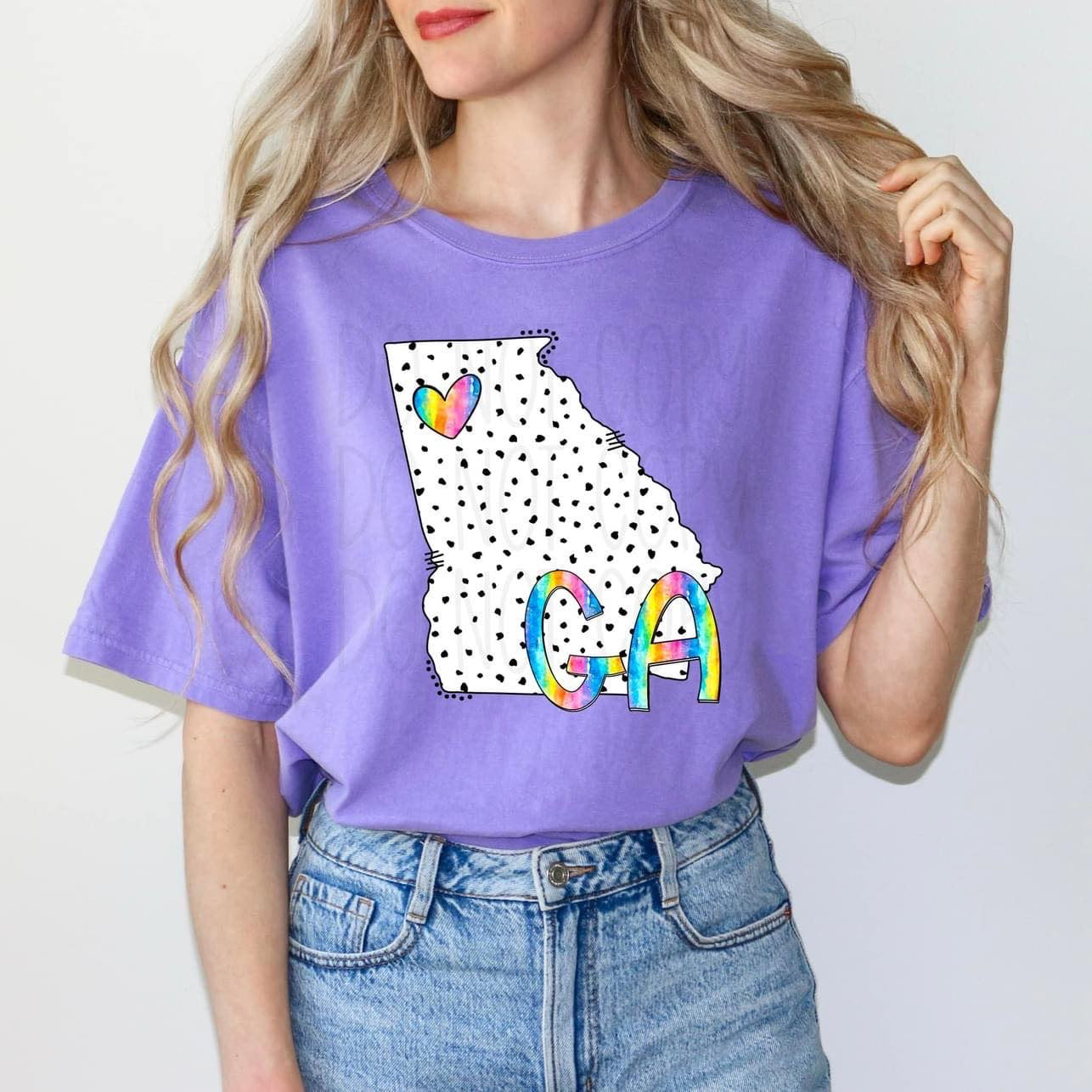 Dot & Rainbow State Tees Top