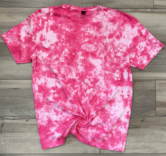 Blank Tie Dye Top Fuchia Pink