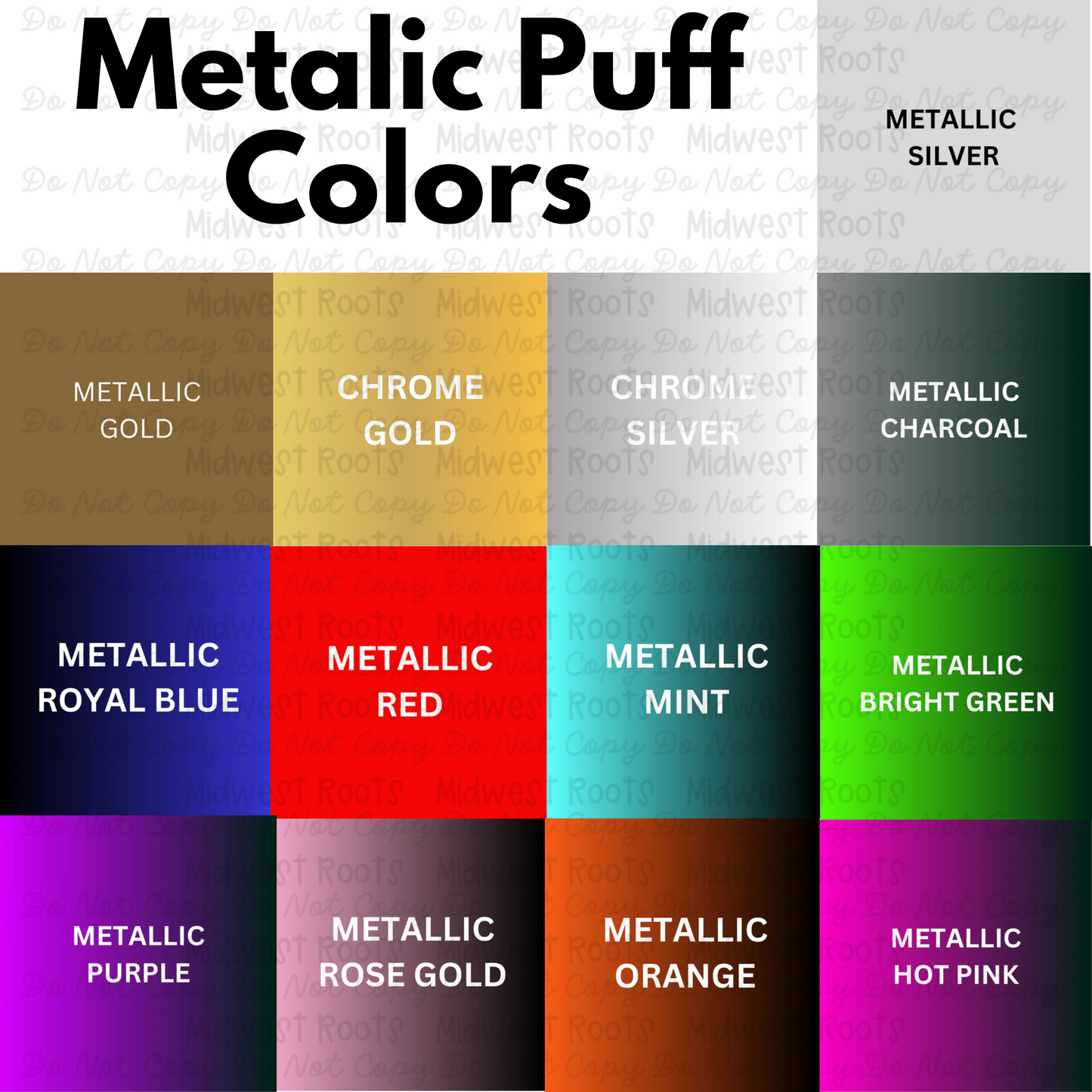 Mascot Metallic Puff Print