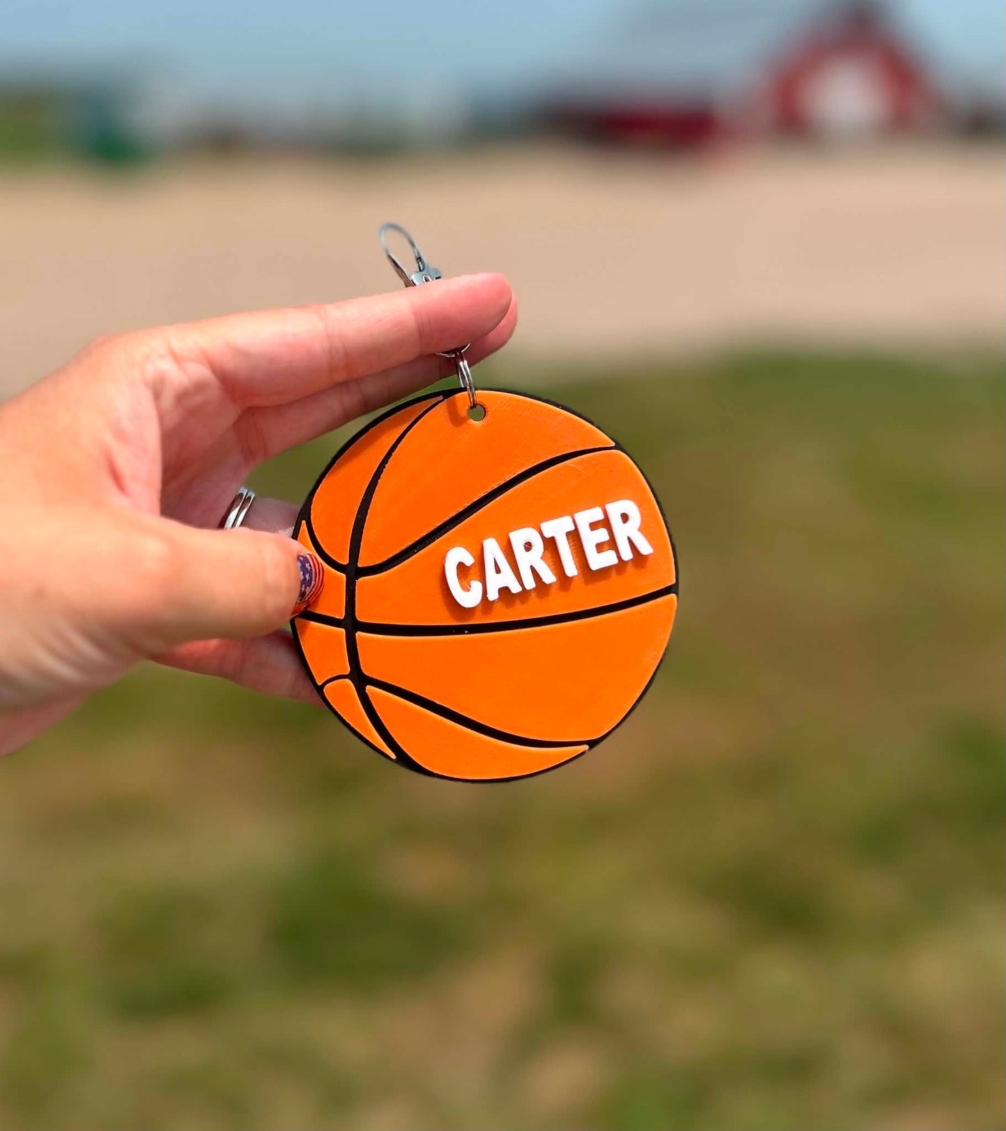 3D Printed Basketball Name Tag