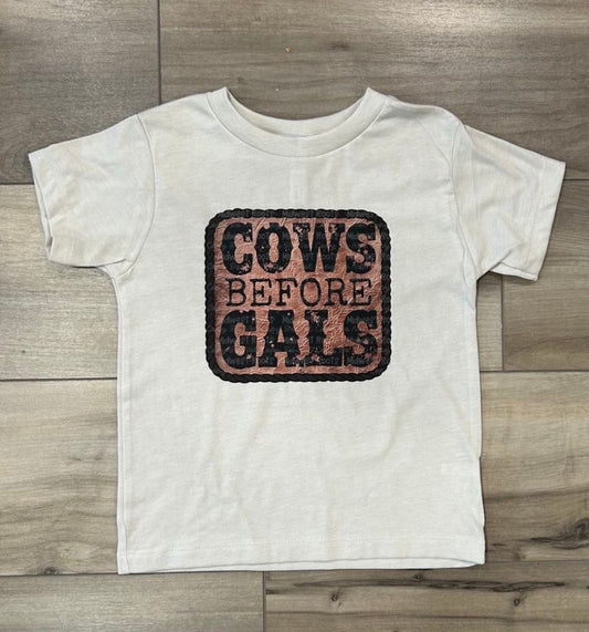 RTS Cows Before Gals Kids Top