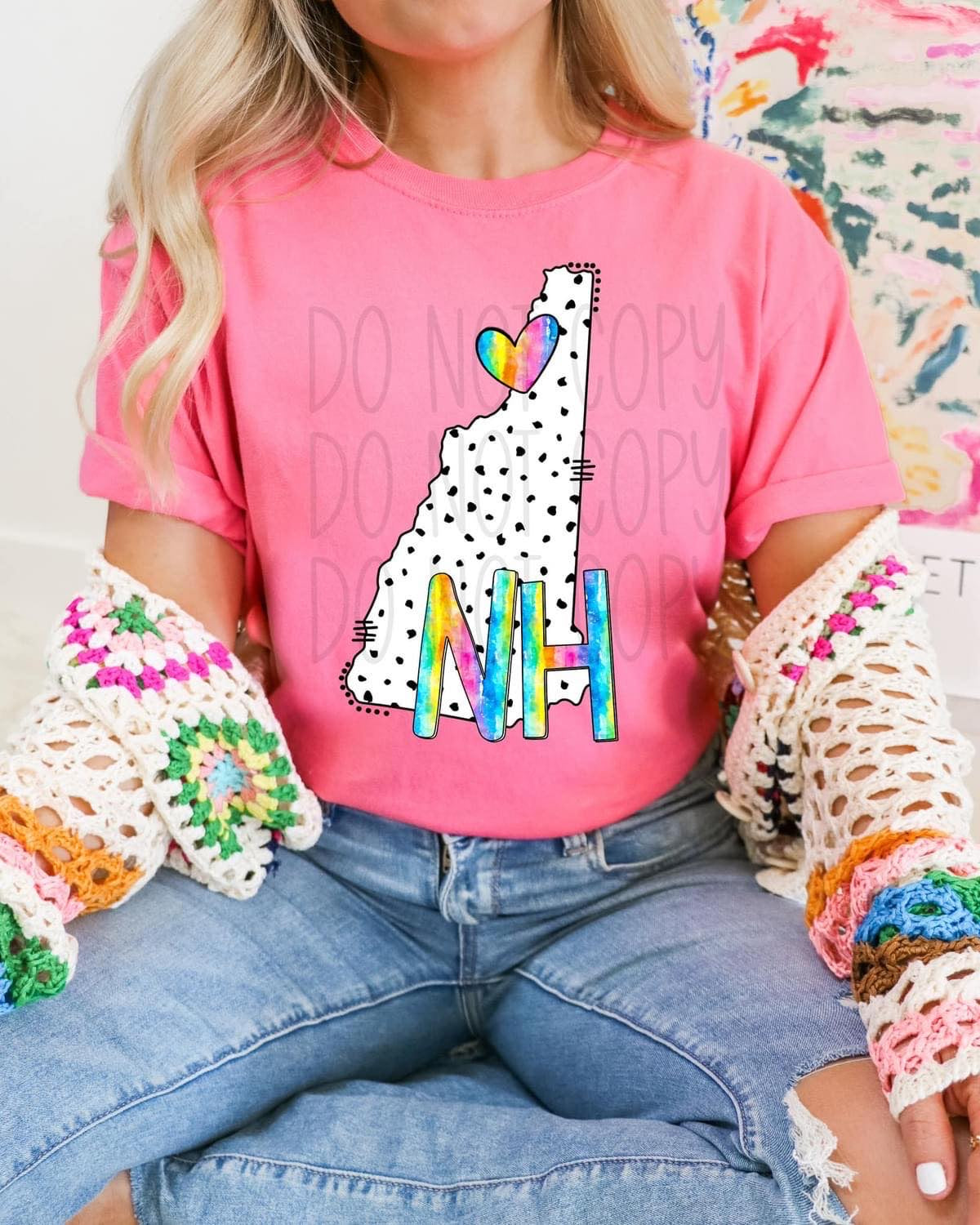 Dot & Rainbow State Tees Top