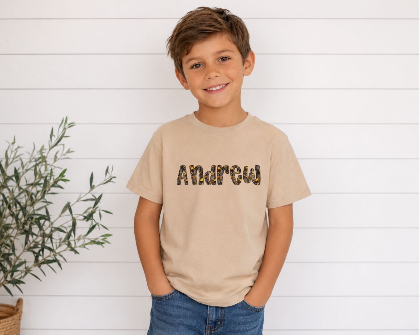 Custom Patterned Name Kids Top
