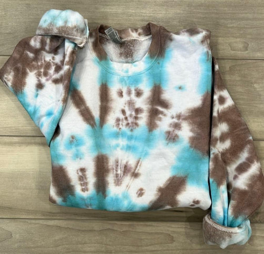 RTS Blank Tie Dye Sweatshirt in Cowgirls Dream