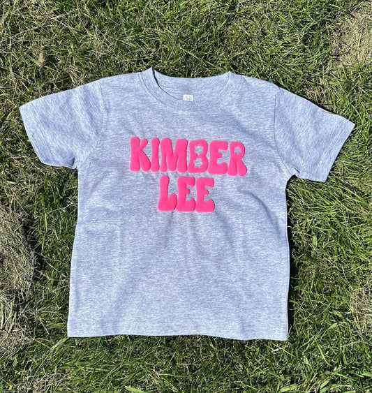 WS Completed Kids Custom Puff Print Name Top