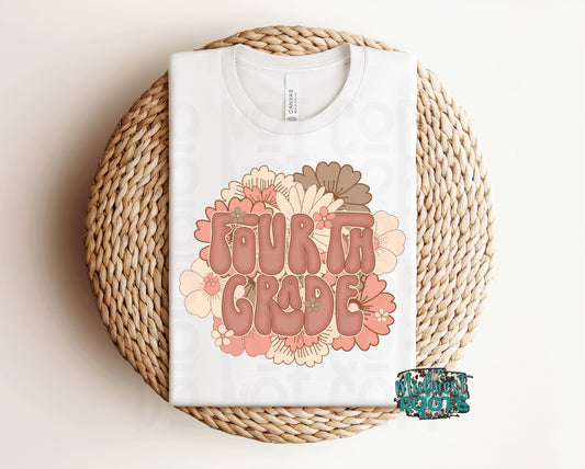 Kids Top Floral Fourth Grade