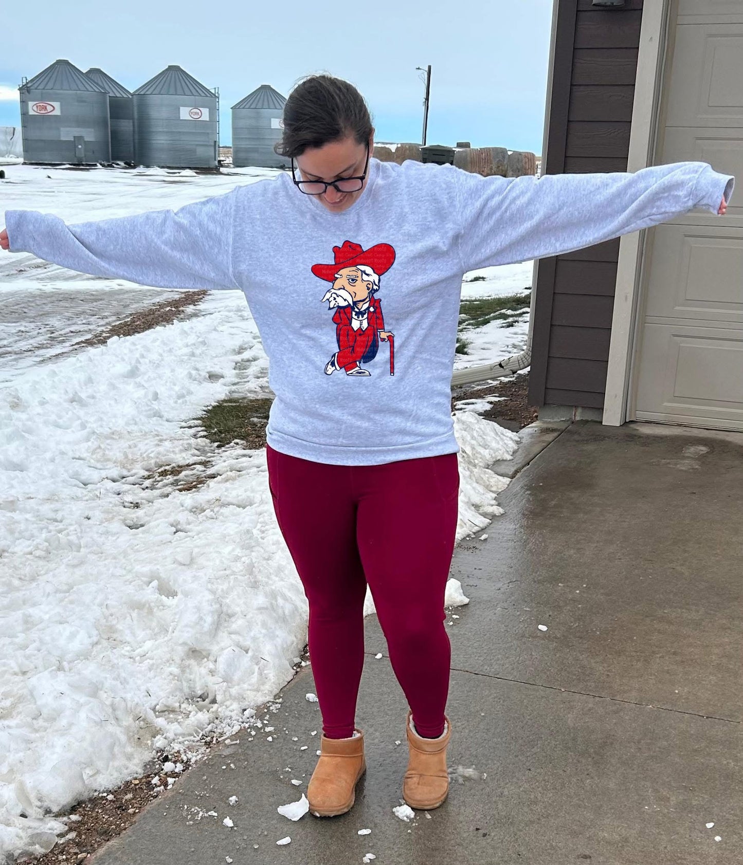 R3bels Oversized Arm Print Top