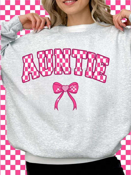 WS Completed Top Pink Checkered Auntie