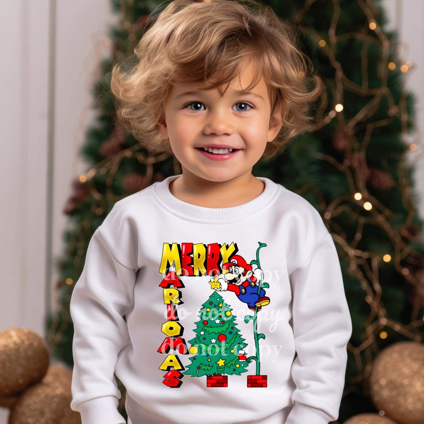 DTF Print Merry Mariomas