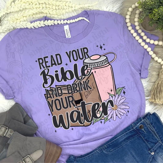Drink your water and read your bible water jug Sub Print