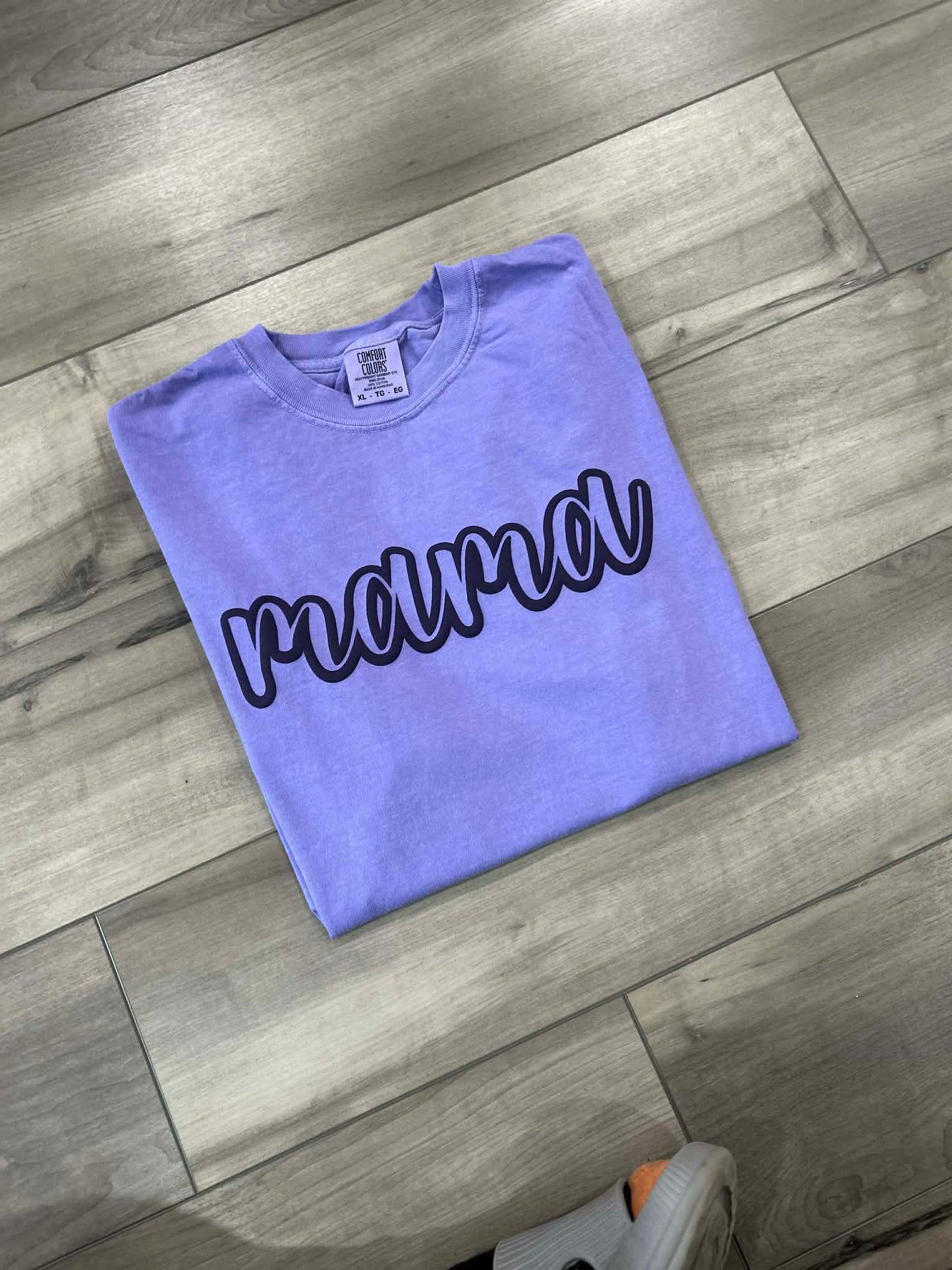 Mama Outline Puff Print Top