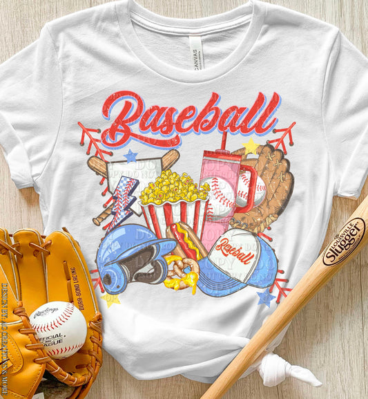 DTF Print - Boujee Blue Baseball