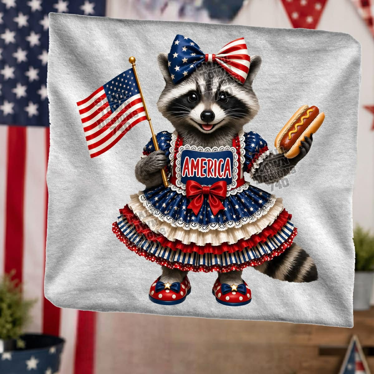 RWB America Raccoon Kids Top