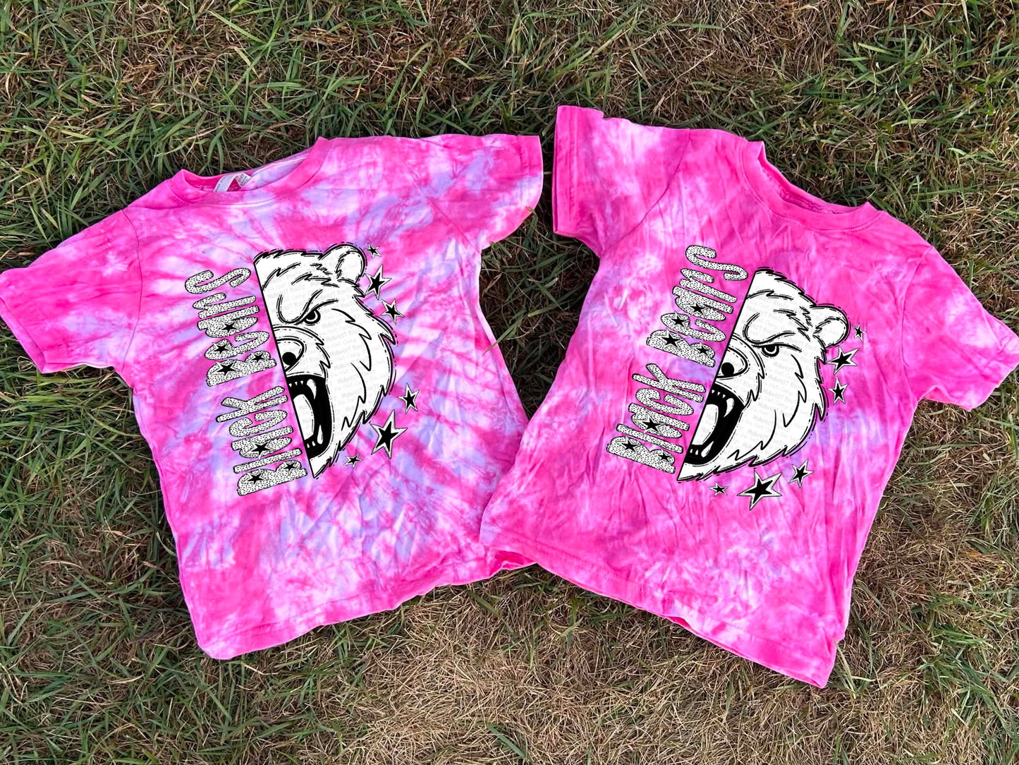 Pink Out Dyed BW Dotties Team Top
