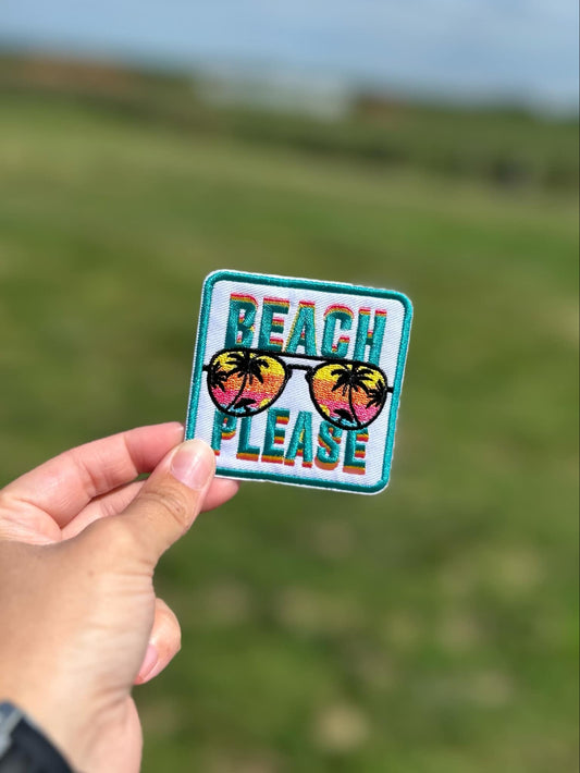 Beach Please Hat Patch