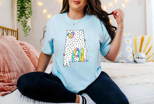Dot & Rainbow State Tees Top