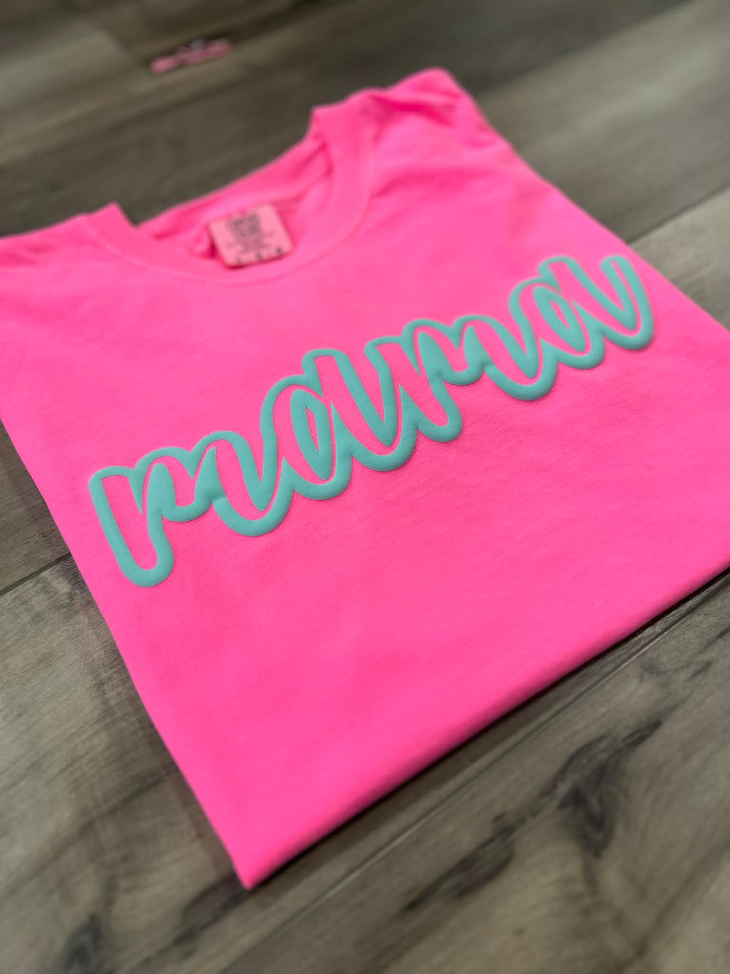 Mama Outline Puff Print Top