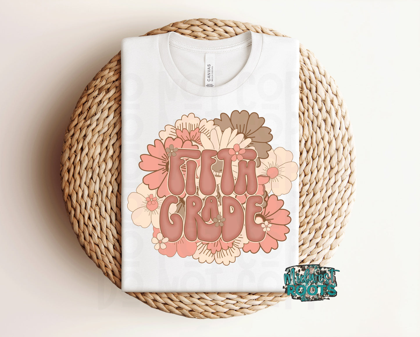 Kids Top Floral Fifth Grade