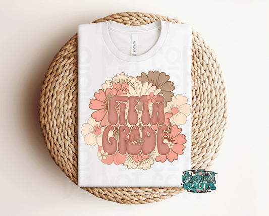 Kids Top Floral Fifth Grade