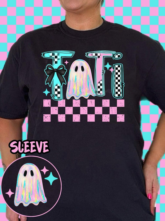Faux Holo Titi Ghost Top