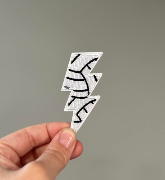 Volleyball Lightening Bolt Hat Patch