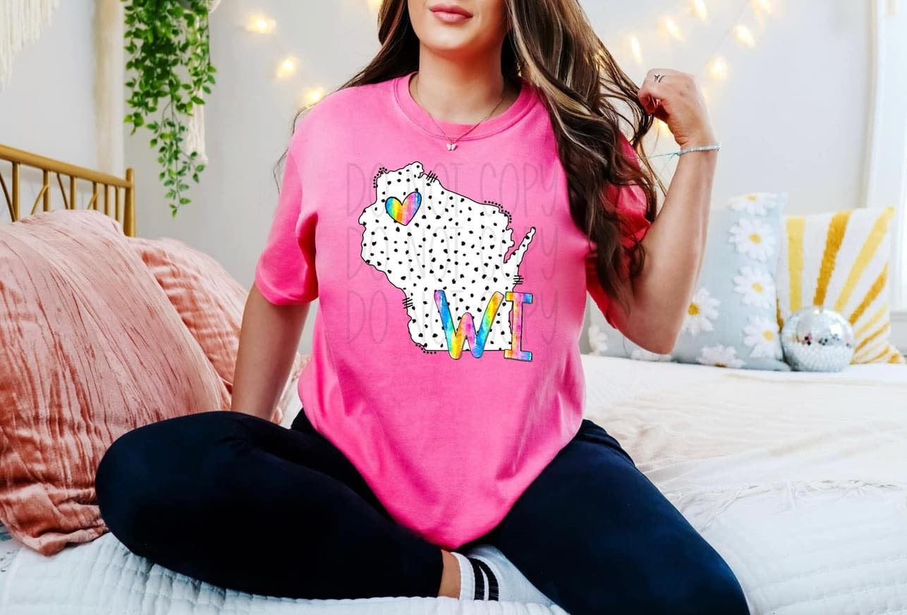 Dot & Rainbow State Tees Top