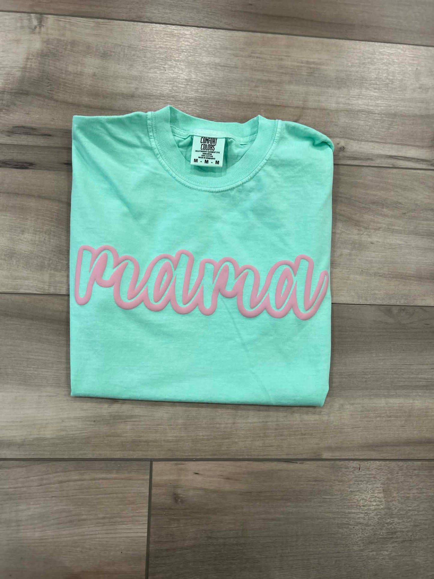 Mama Outline Puff Print Top